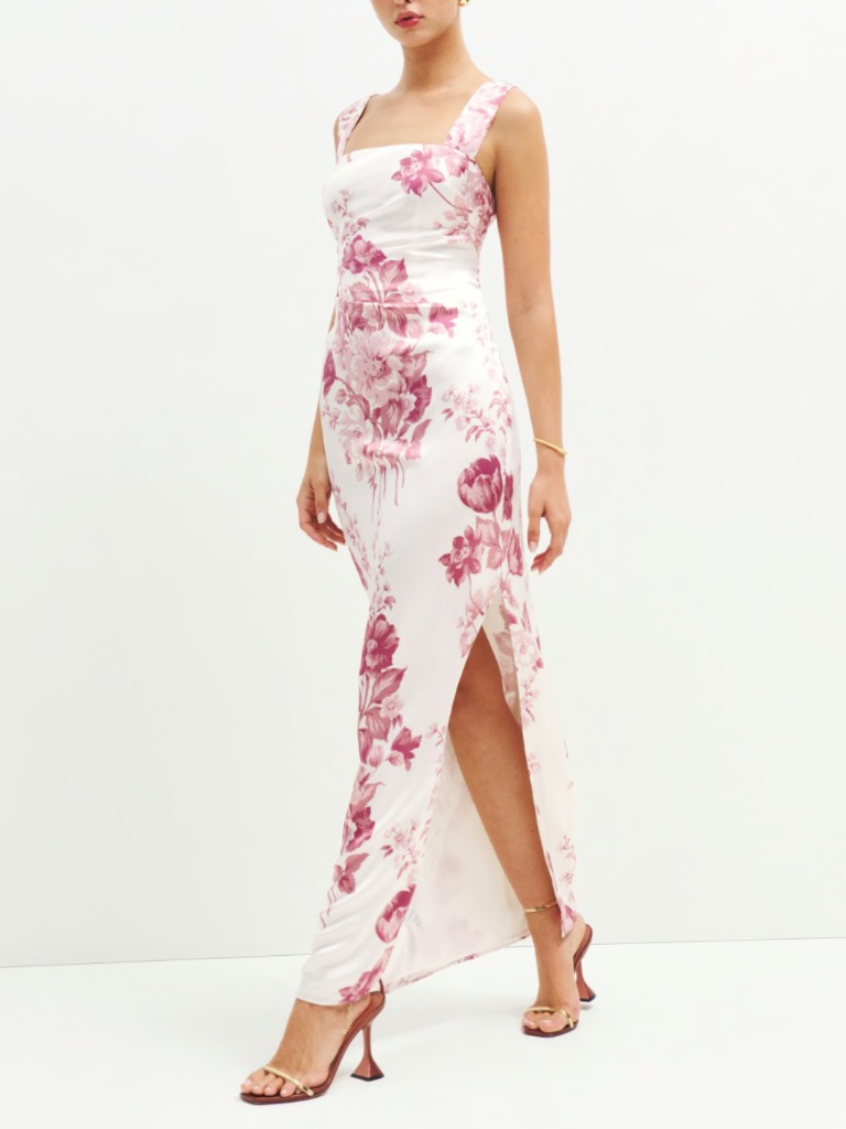 New Reformation Earl Silk Dress Crista 2